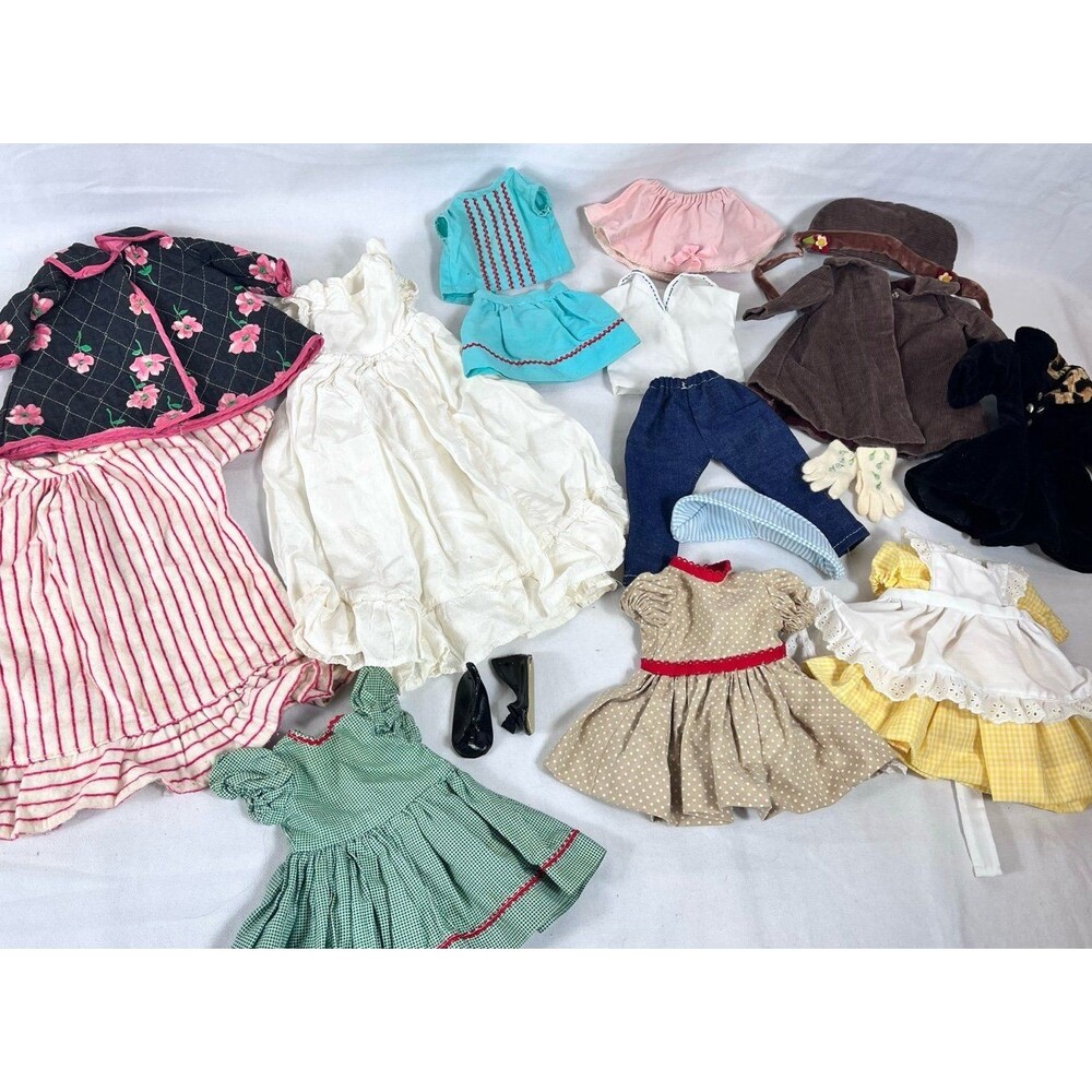 Vintage Handmade Doll Clothes & Accessories Huge Lot